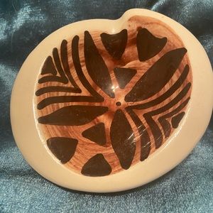 Brown tribal look trinket dish